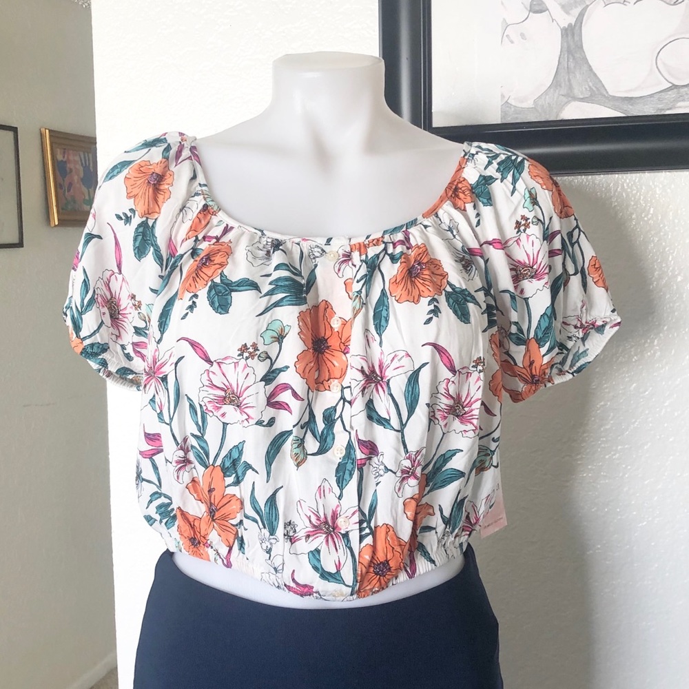 🆕 FOREVER 21 🆕 Floral Gypsy Crop Top